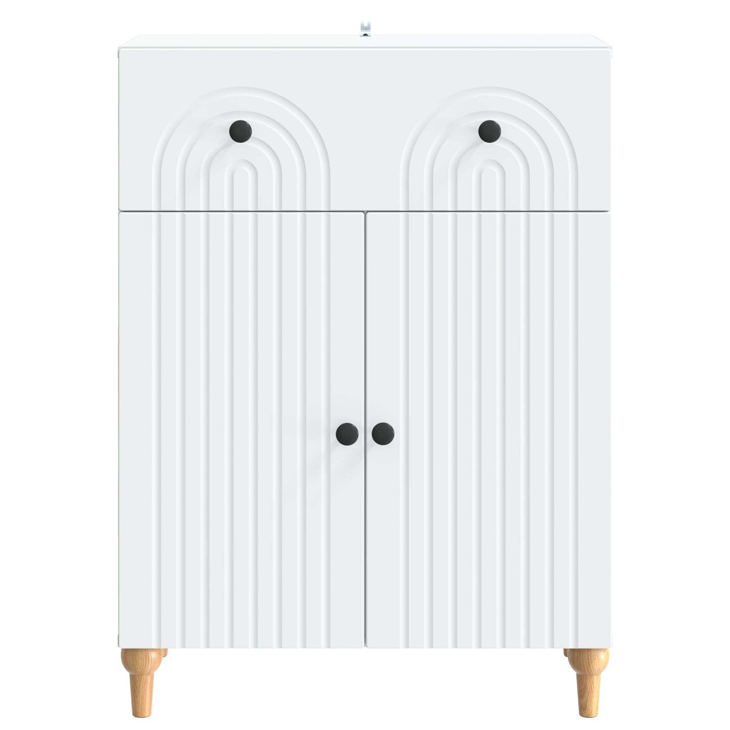 Dressoir met lade Wit 66 x 34,5 x 90 cm Bewerkt hout