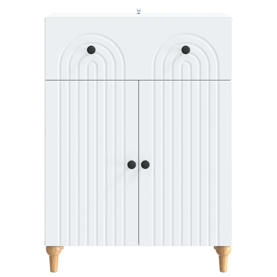 Dressoir met lade Wit 66 x 34,5 x 90 cm Bewerkt hout
