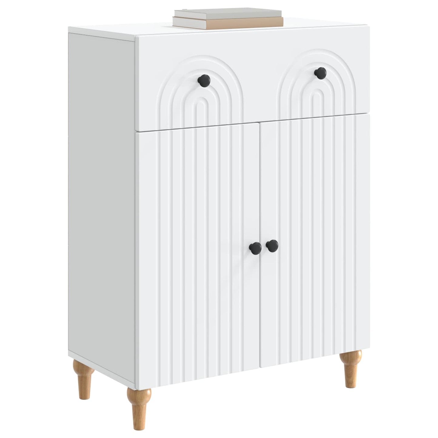 Dressoir met lade Wit 66 x 34,5 x 90 cm Bewerkt hout
