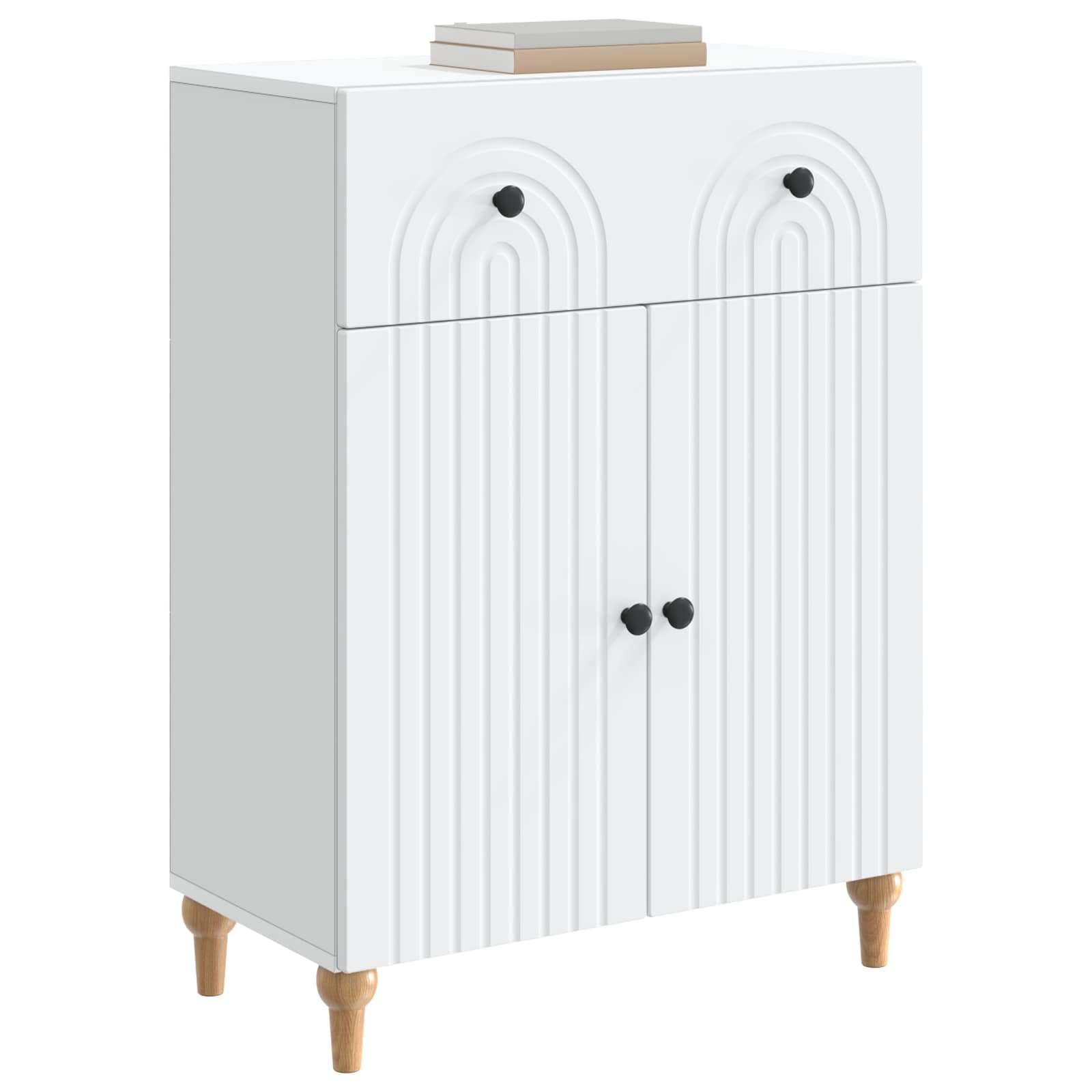 Dressoir met lade Wit 66 x 34,5 x 90 cm Bewerkt hout