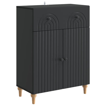 Dressoir met lade Zwart 66 x 34,5 x 90 cm Bewerkt hout