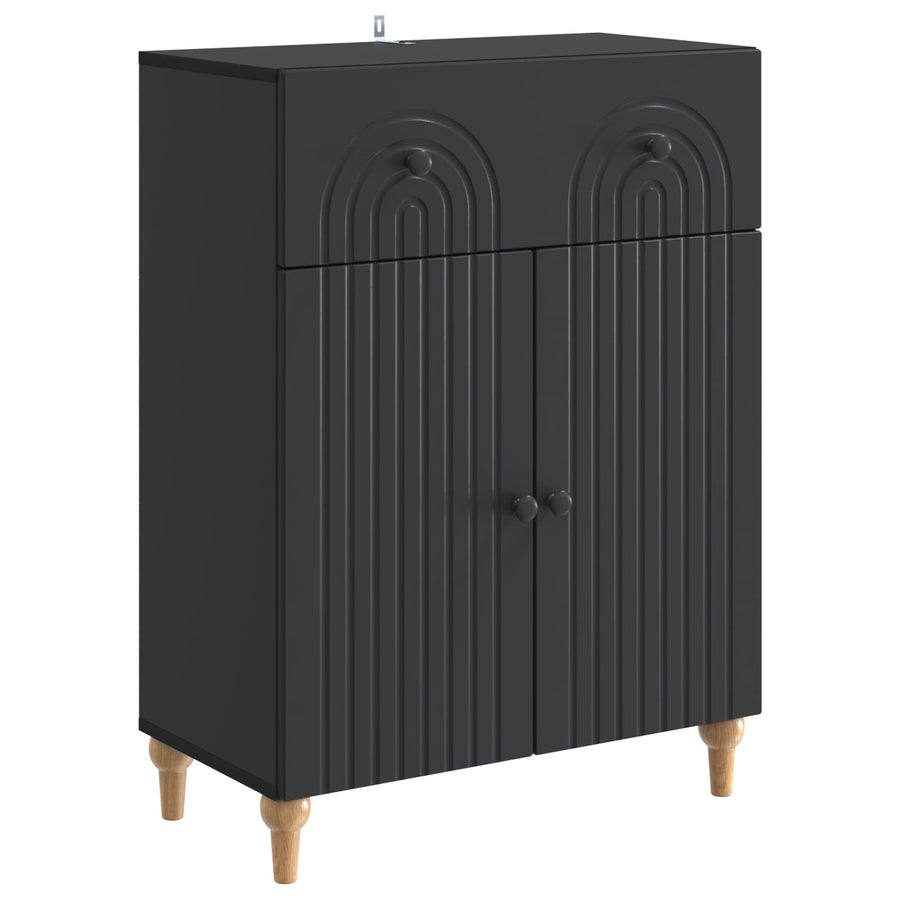 Dressoir met lade Zwart 66 x 34,5 x 90 cm Bewerkt hout