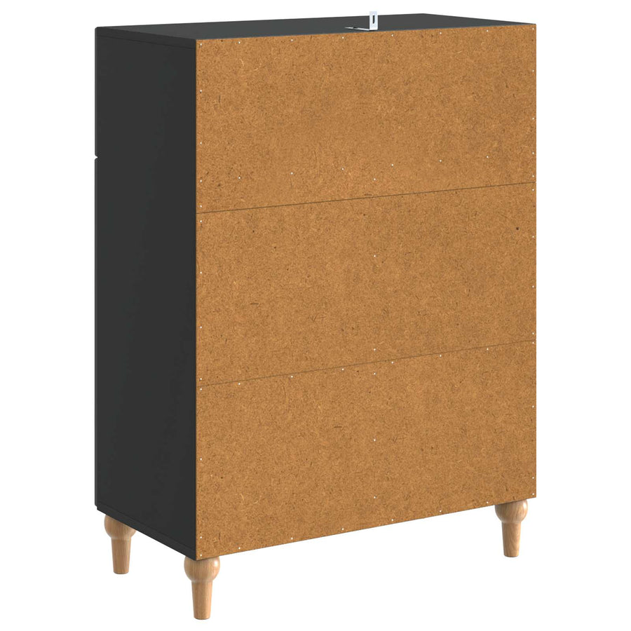 Dressoir met lade Zwart 66 x 34,5 x 90 cm Bewerkt hout