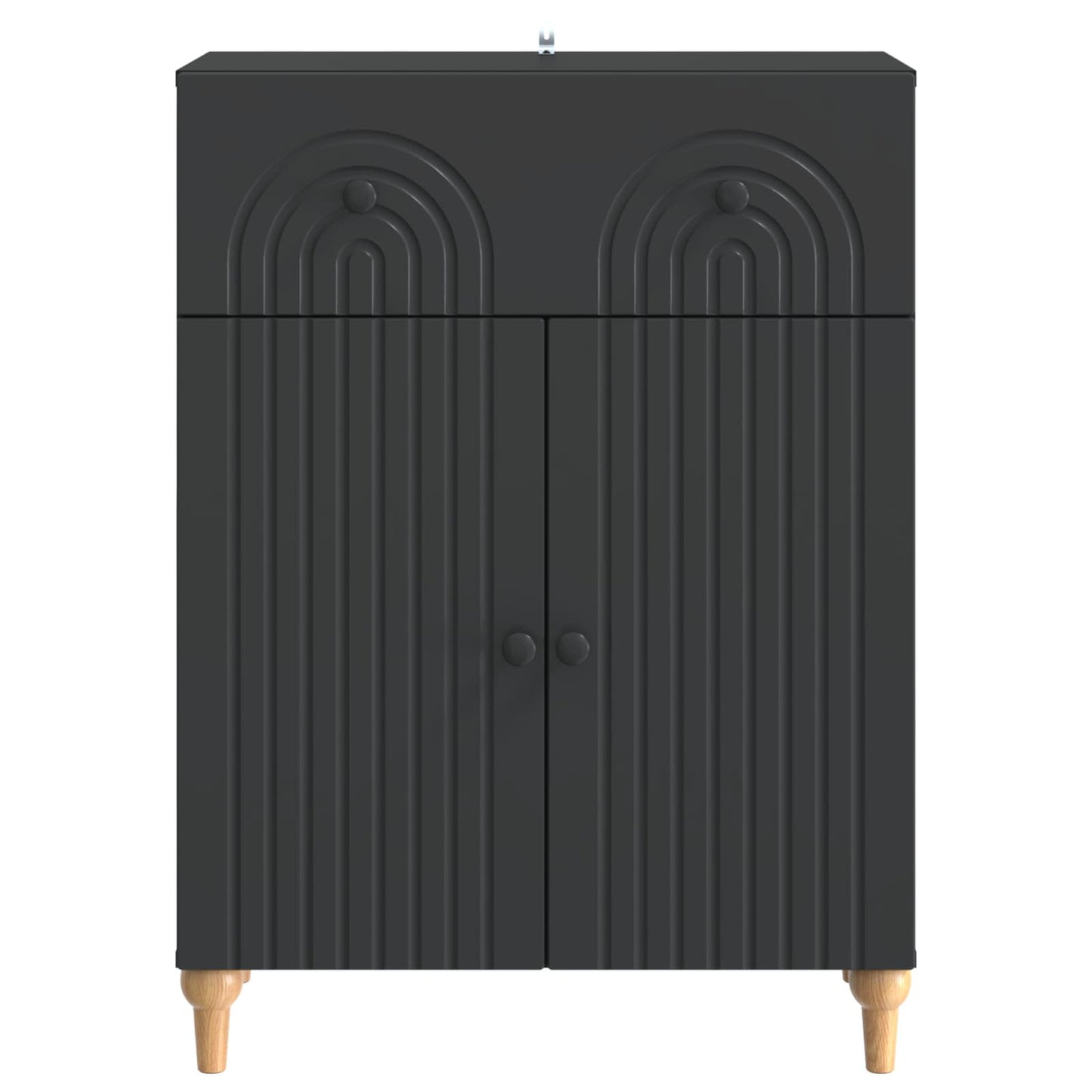 Dressoir met lade Zwart 66 x 34,5 x 90 cm Bewerkt hout
