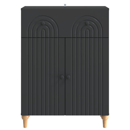 Dressoir met lade Zwart 66 x 34,5 x 90 cm Bewerkt hout