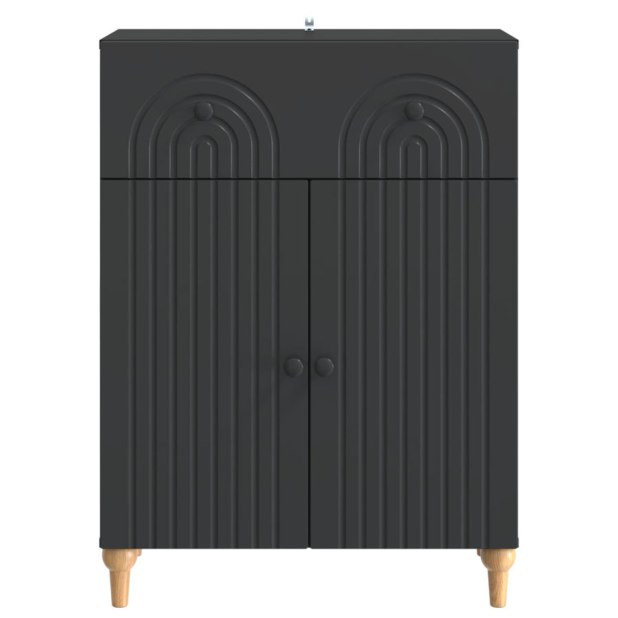 Dressoir met lade Zwart 66 x 34,5 x 90 cm Bewerkt hout