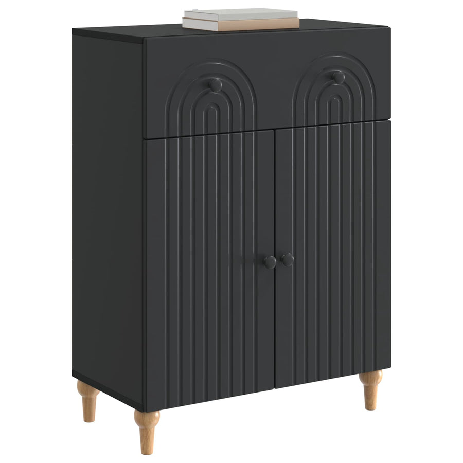 Dressoir met lade Zwart 66 x 34,5 x 90 cm Bewerkt hout