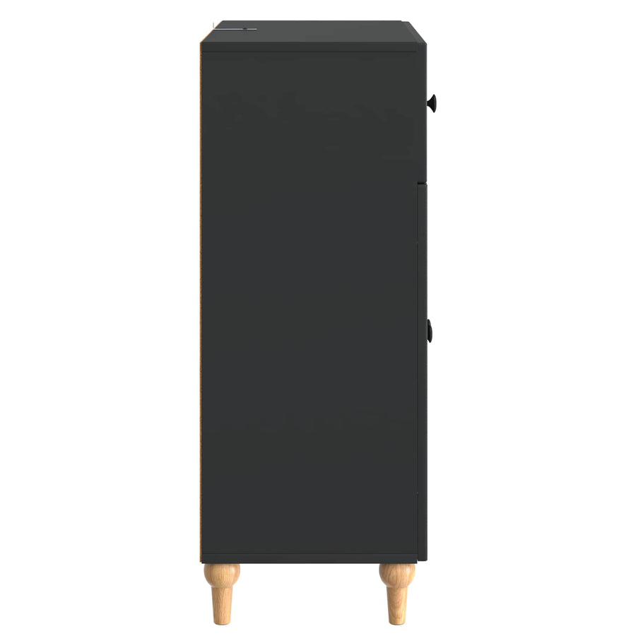 Dressoir met lade Zwart 66 x 34,5 x 90 cm Bewerkt hout