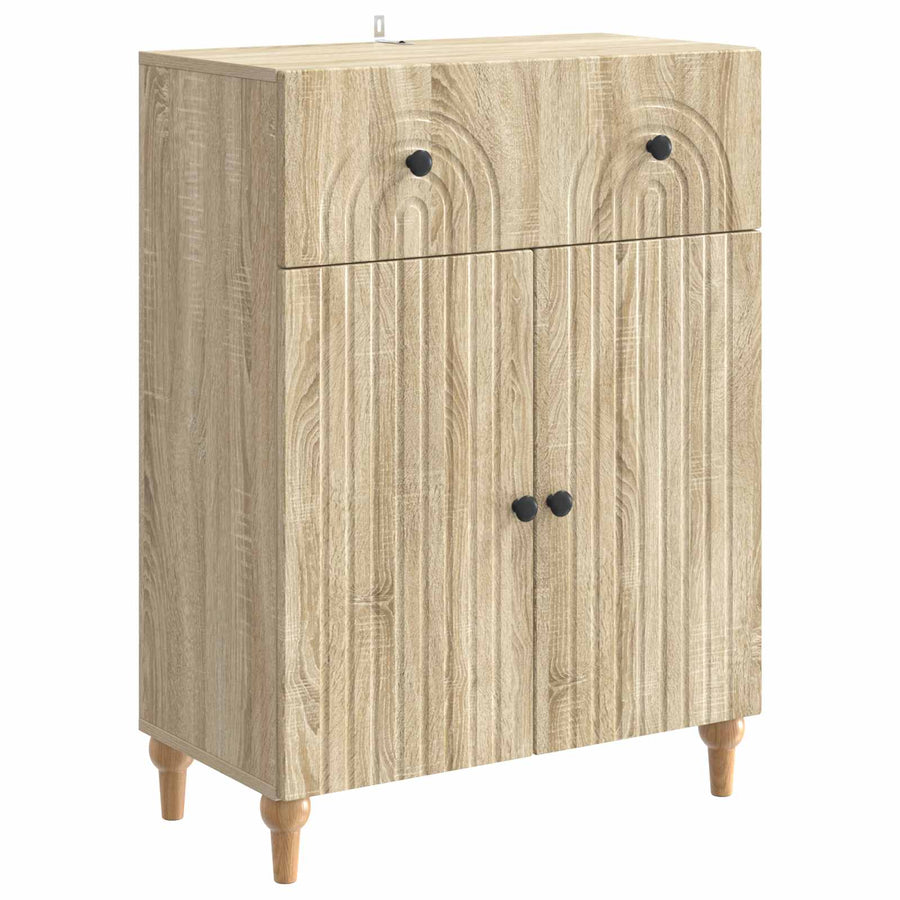 Dressoir met lade Sonoma Eiken 66 x 34,5 x 90 cm Bewerkt hout