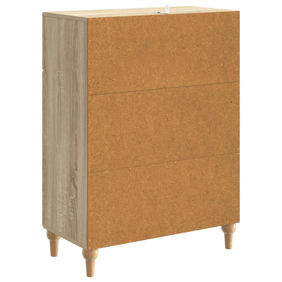 Dressoir met lade Sonoma Eiken 66 x 34,5 x 90 cm Bewerkt hout