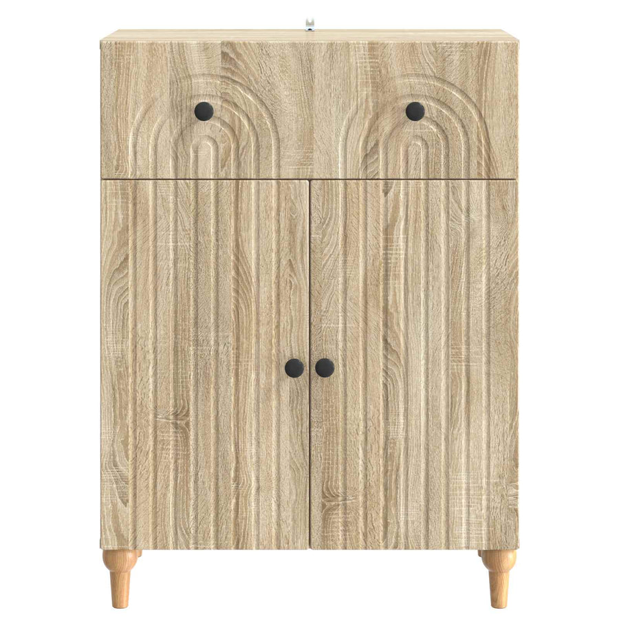 Dressoir met lade Sonoma Eiken 66 x 34,5 x 90 cm Bewerkt hout
