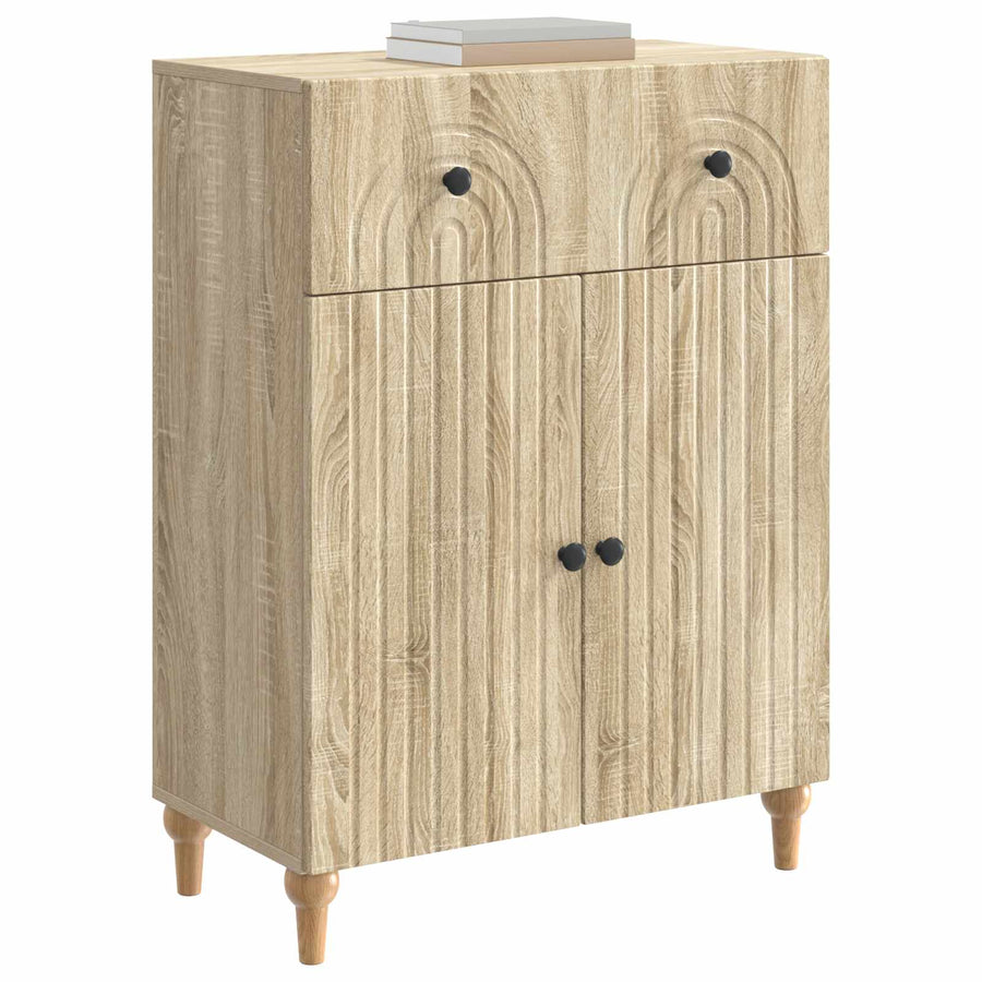 Dressoir met lade Sonoma Eiken 66 x 34,5 x 90 cm Bewerkt hout