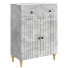Dressoir 66x34.5x90 cm betongrijs bewerkt hout