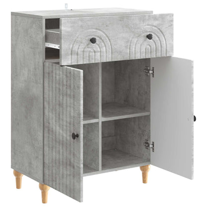 Dressoir met lade Betongrijs 66 x 34,5 x 90 cm Bewerkt hout