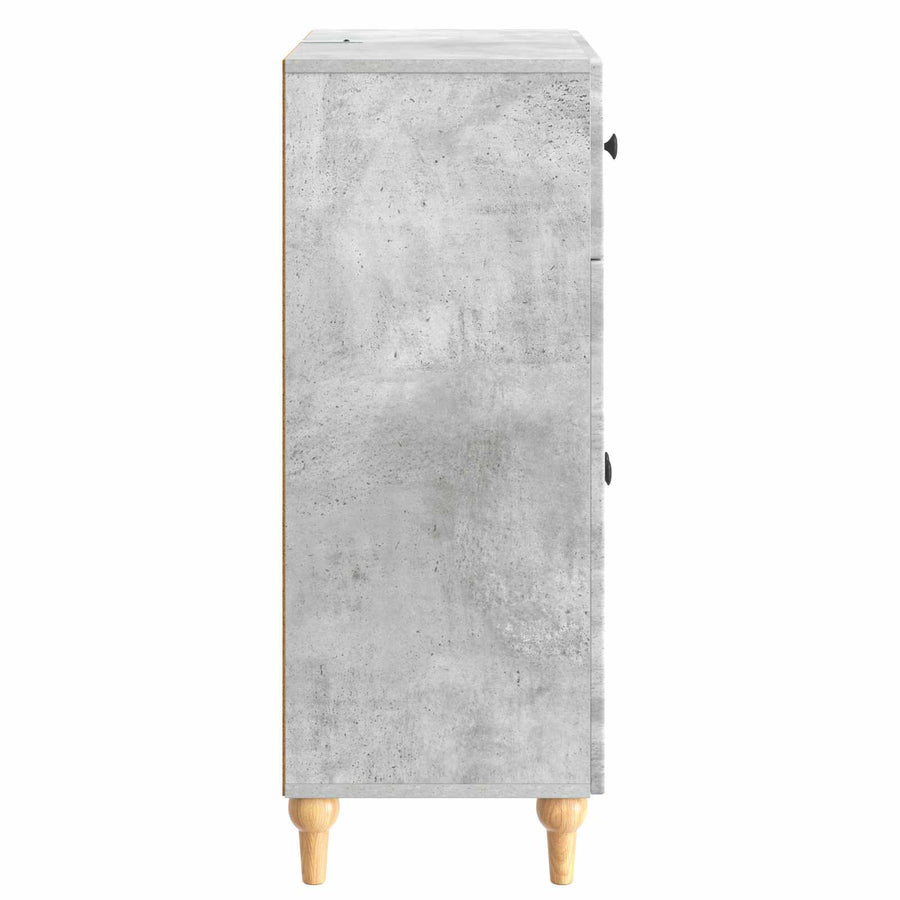 Dressoir met lade Betongrijs 66 x 34,5 x 90 cm Bewerkt hout