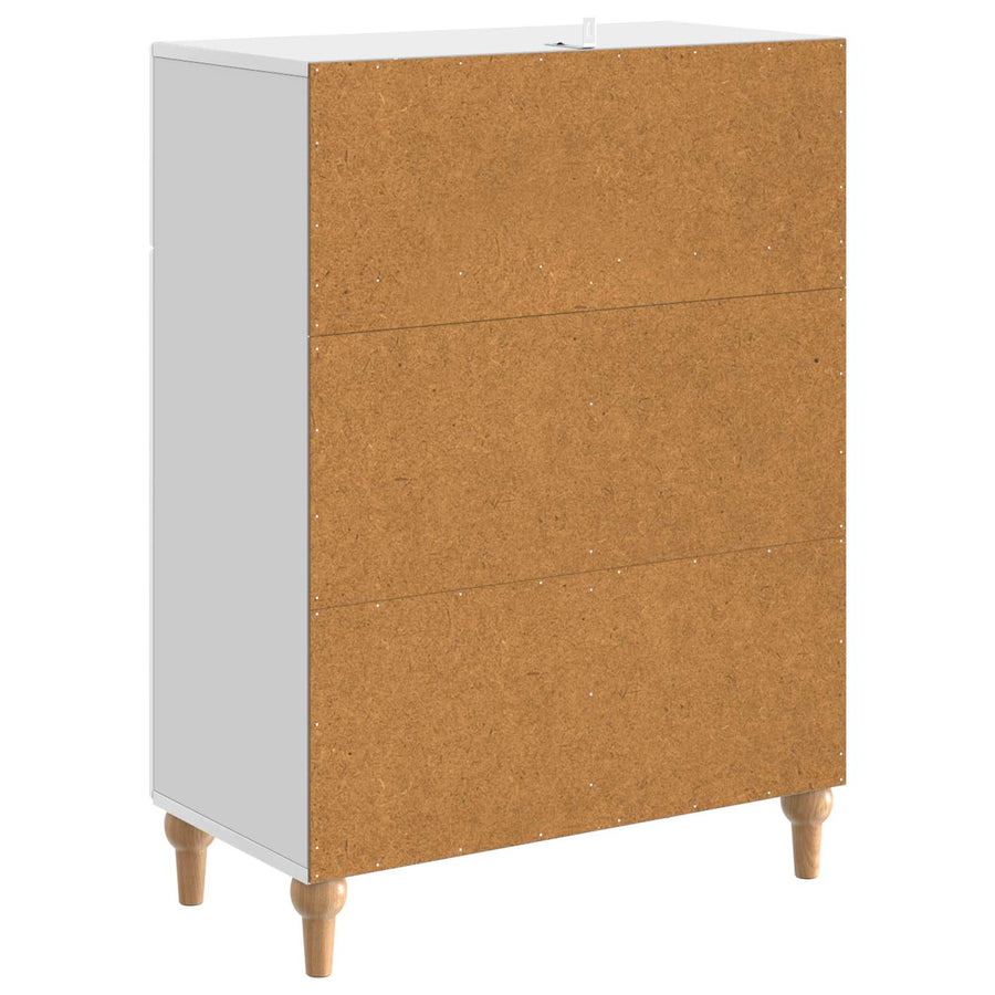 Dressoir met lade Hoogglans Wit 66 x 34,5 x 90 cm Bewerkt hout