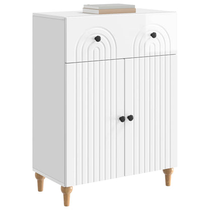 Dressoir met lade Hoogglans Wit 66 x 34,5 x 90 cm Bewerkt hout
