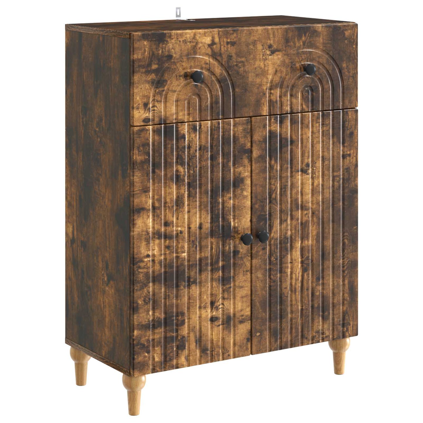 Dressoir met lade Gerookt eiken 66 x 34,5 x 90 cm Bewerkt hout