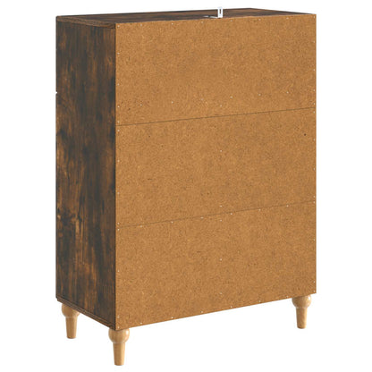 Dressoir met lade Gerookt eiken 66 x 34,5 x 90 cm Bewerkt hout