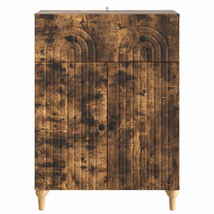 Dressoir met lade Gerookt eiken 66 x 34,5 x 90 cm Bewerkt hout