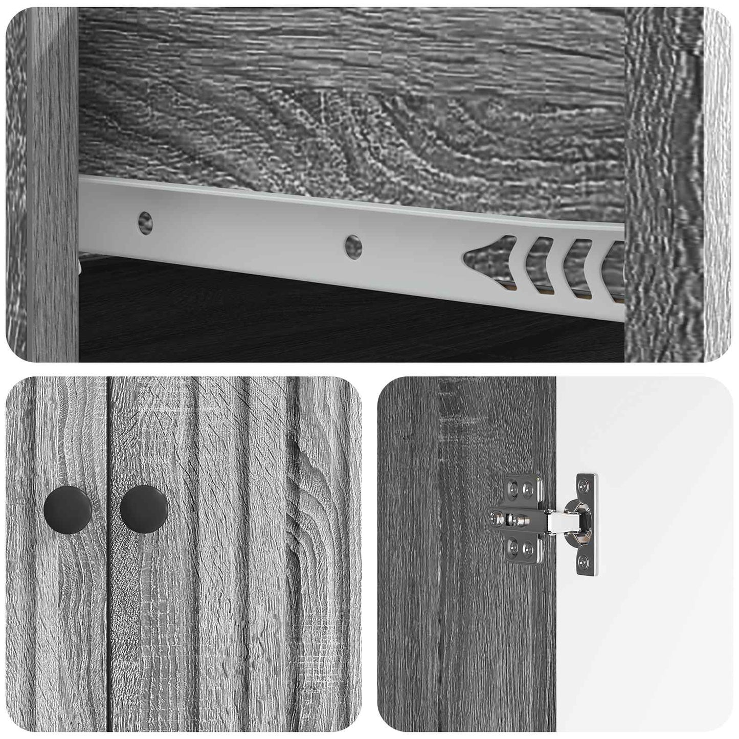 Dressoir met lade Grijs sonoma 66 x 34,5 x 90 cm Bewerkt hout