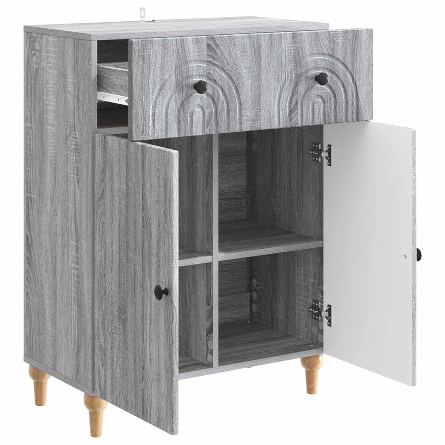Dressoir met lade Grijs sonoma 66 x 34,5 x 90 cm Bewerkt hout