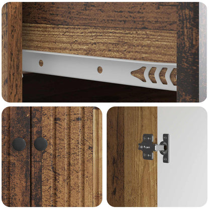 Dressoir met lade Oud hout 66 x 34,5 x 90 cm Bewerkt hout