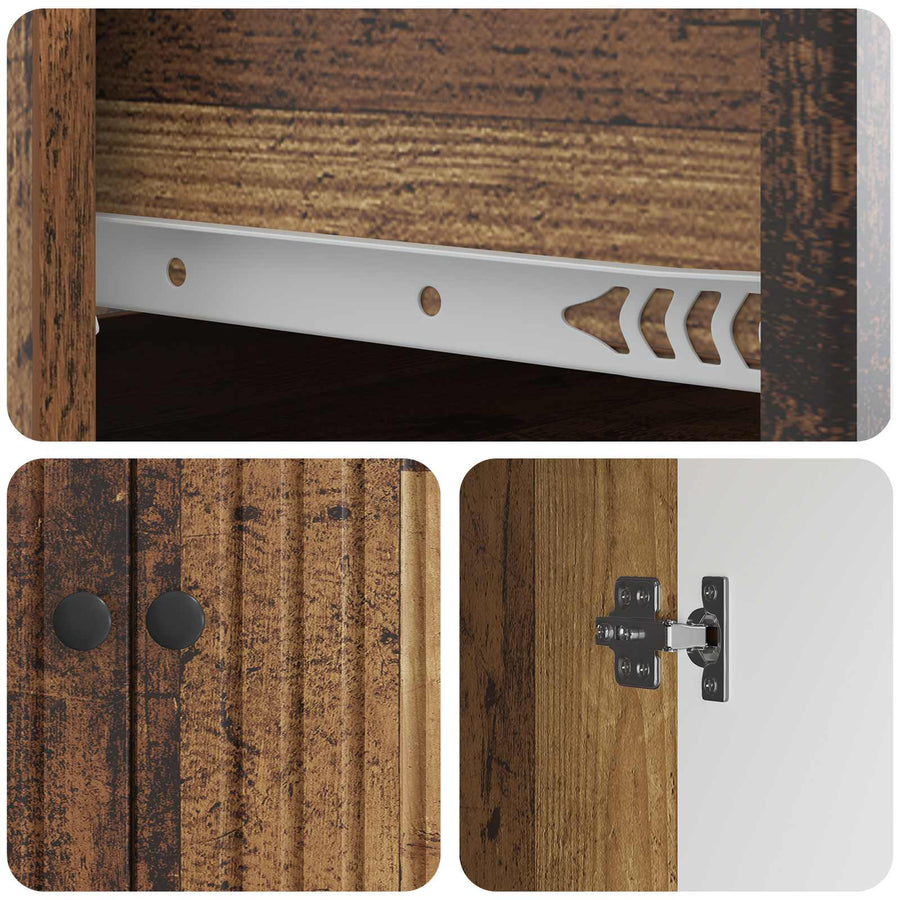 Dressoir met lade Oud hout 66 x 34,5 x 90 cm Bewerkt hout