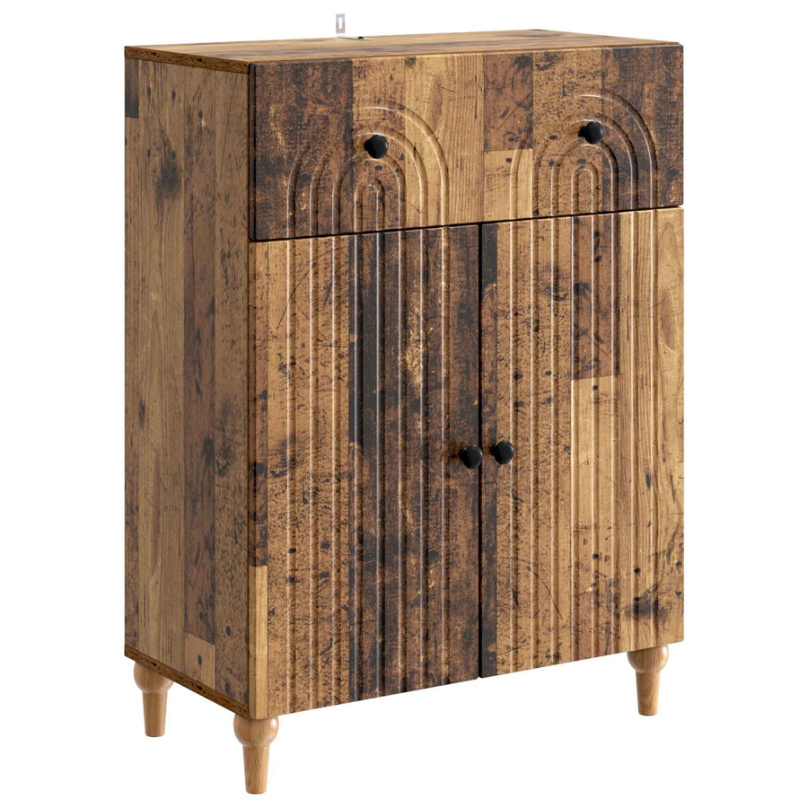 Dressoir met lade Oud hout 66 x 34,5 x 90 cm Bewerkt hout