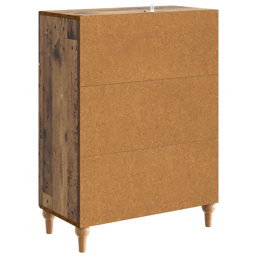Dressoir met lade Oud hout 66 x 34,5 x 90 cm Bewerkt hout