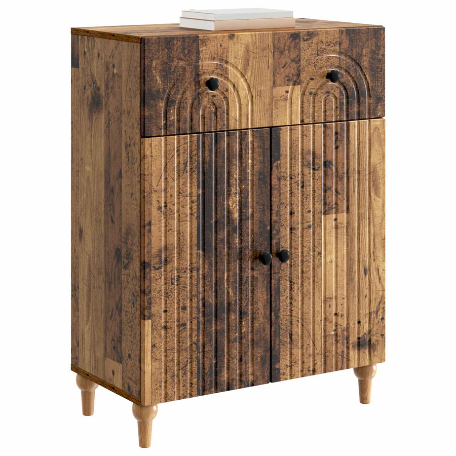 Dressoir met lade Oud hout 66 x 34,5 x 90 cm Bewerkt hout