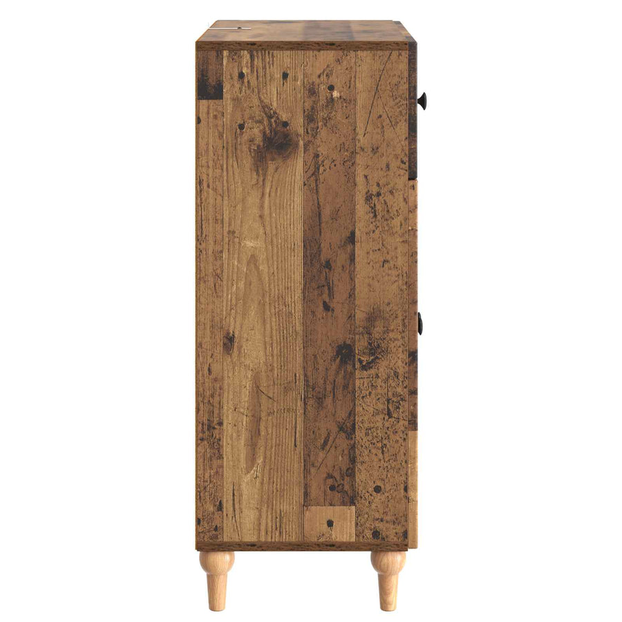 Dressoir met lade Oud hout 66 x 34,5 x 90 cm Bewerkt hout