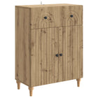 Dressoir bewerkt hout 66x34,5x90 cm artisanaal eiken