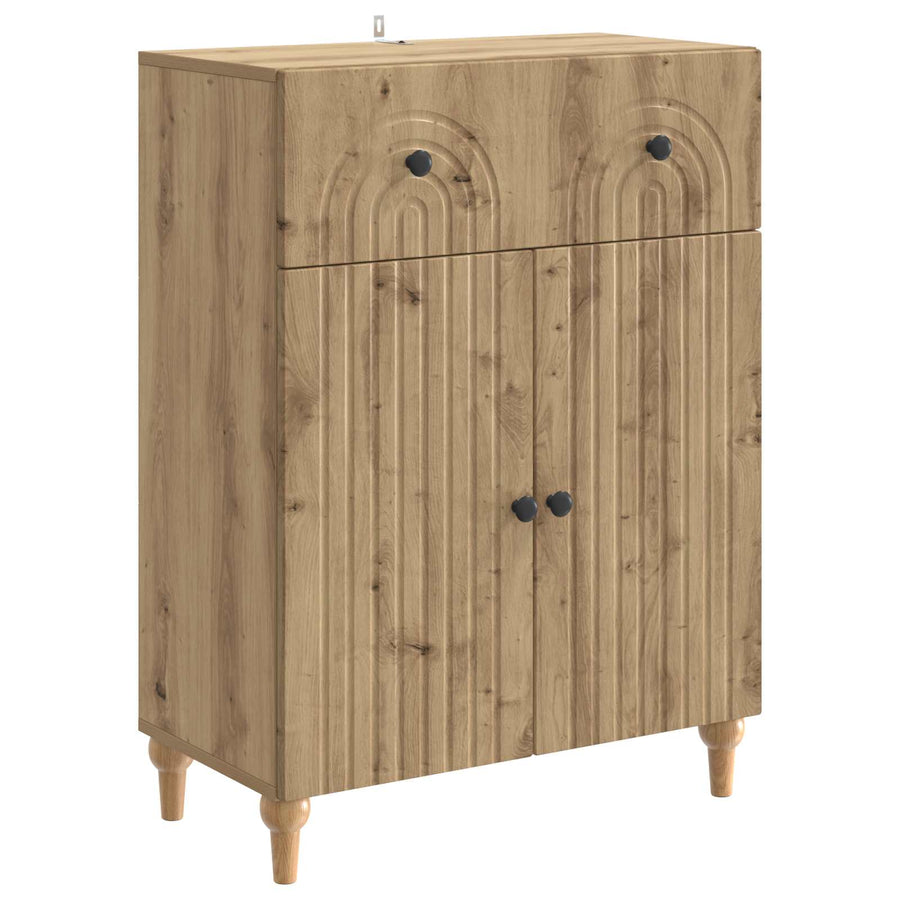 Dressoir Artisanaal eiken 66 x 34,5 x 90 cm Bewerkt hout
