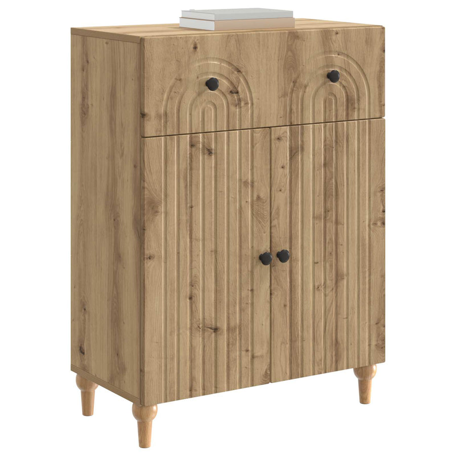Dressoir Artisanaal eiken 66 x 34,5 x 90 cm Bewerkt hout