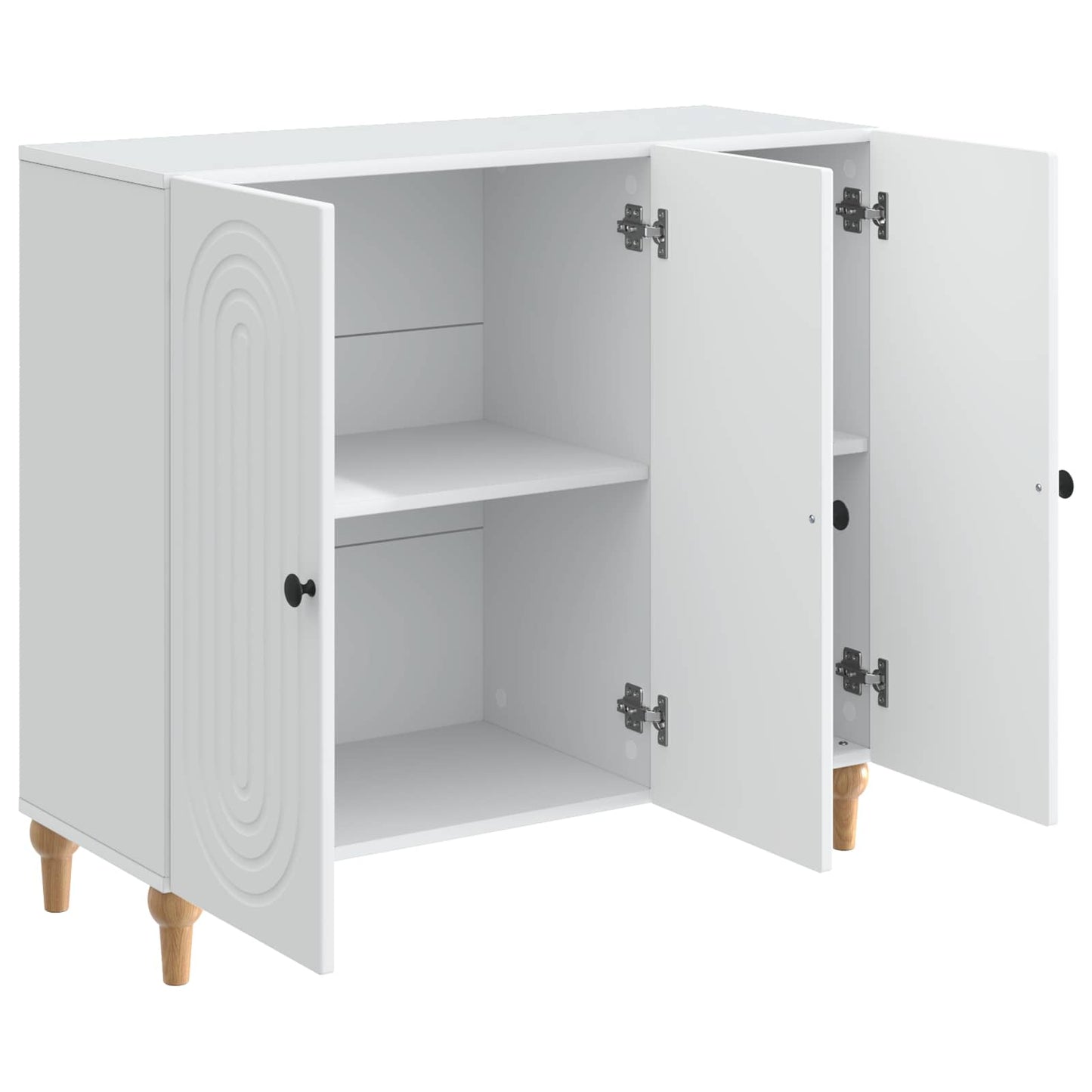 Dressoir Wit 89 x 34,5 x 80 cm Bewerkt hout