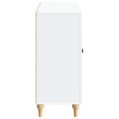 Dressoir Wit 89 x 34,5 x 80 cm Bewerkt hout