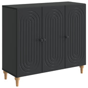 Dressoir 89x34,5x80 cm zwart bewerkt hout