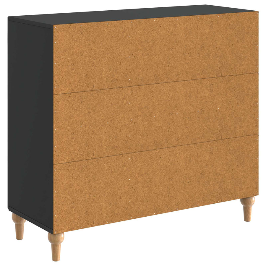 Dressoir Zwart 89 x 34,5 x 80 cm Bewerkt hout