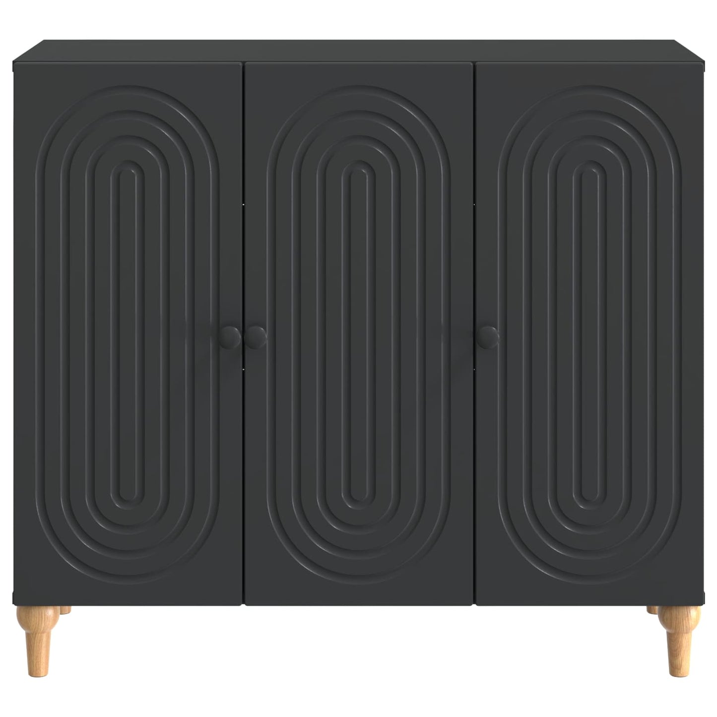 Dressoir Zwart 89 x 34,5 x 80 cm Bewerkt hout