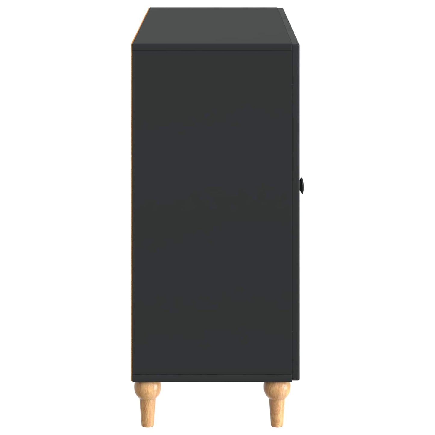 Dressoir Zwart 89 x 34,5 x 80 cm Bewerkt hout