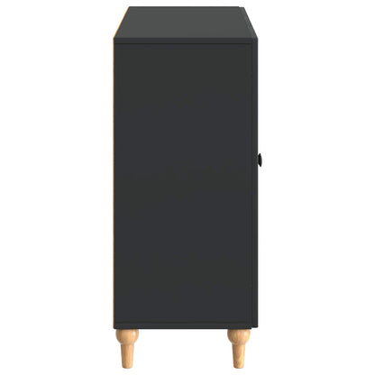 Dressoir Zwart 89 x 34,5 x 80 cm Bewerkt hout