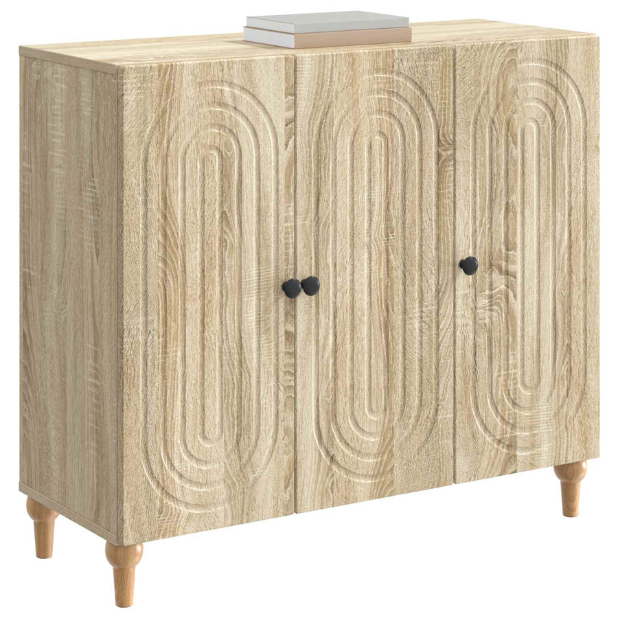 Dressoir Sonoma Eiken 89 x 34,5 x 80 cm Bewerkt hout