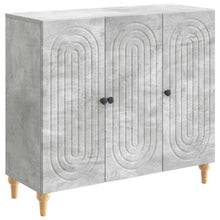 Dressoir Betongrijs 89 x 34,5 x 80 cm Bewerkt hout