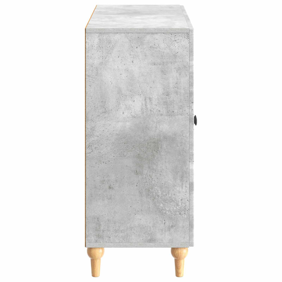 Dressoir Betongrijs 89 x 34,5 x 80 cm Bewerkt hout
