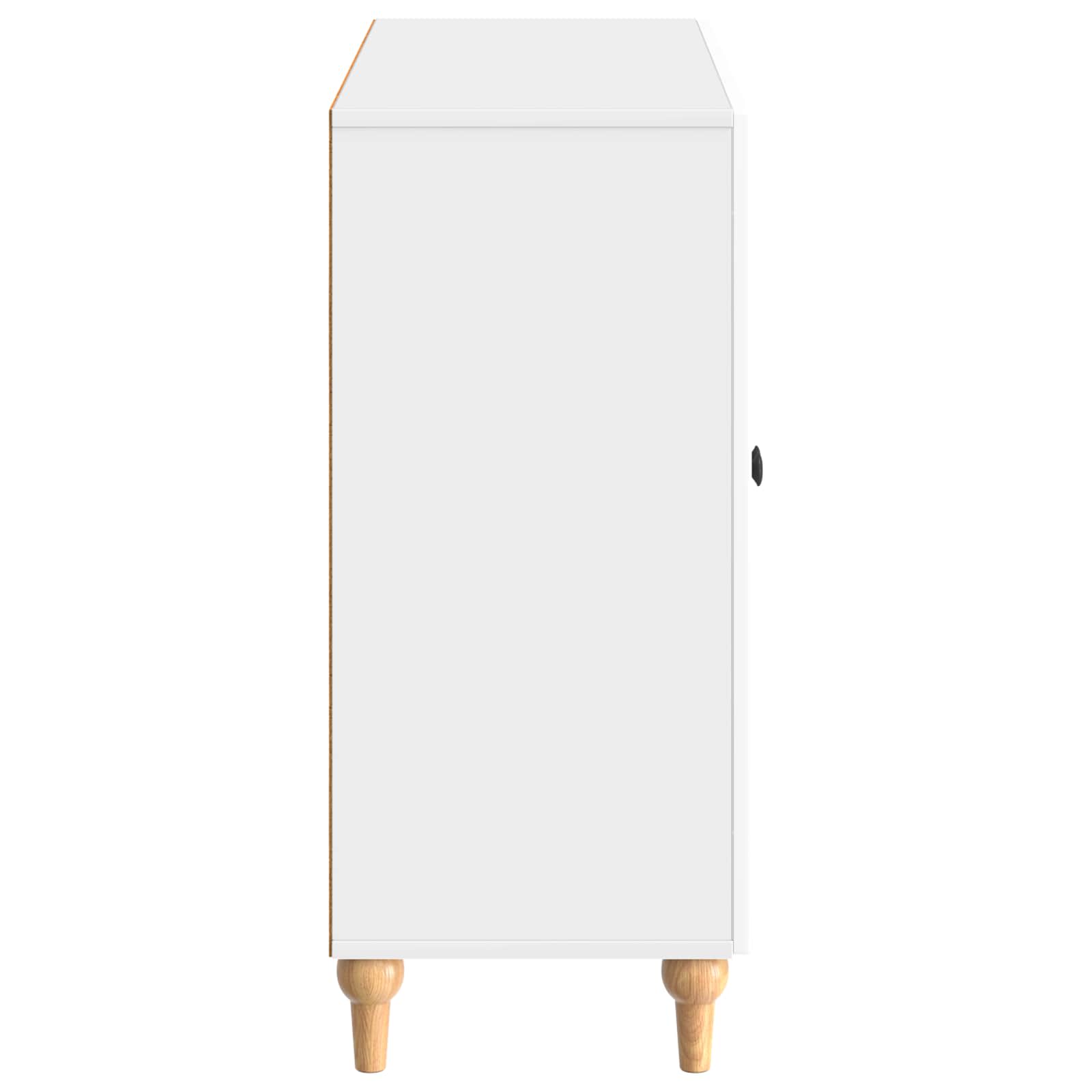 Dressoir Hoogglans Wit 89 x 34,5 x 80 cm Bewerkt hout