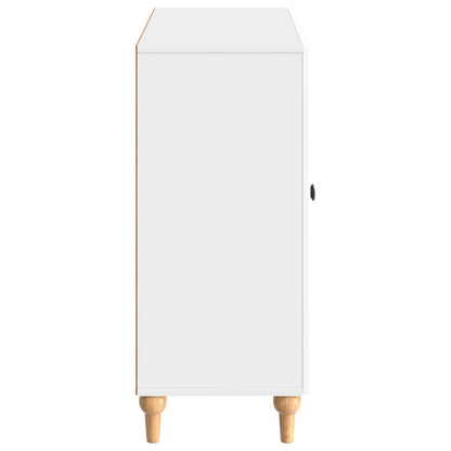 Dressoir Hoogglans Wit 89 x 34,5 x 80 cm Bewerkt hout