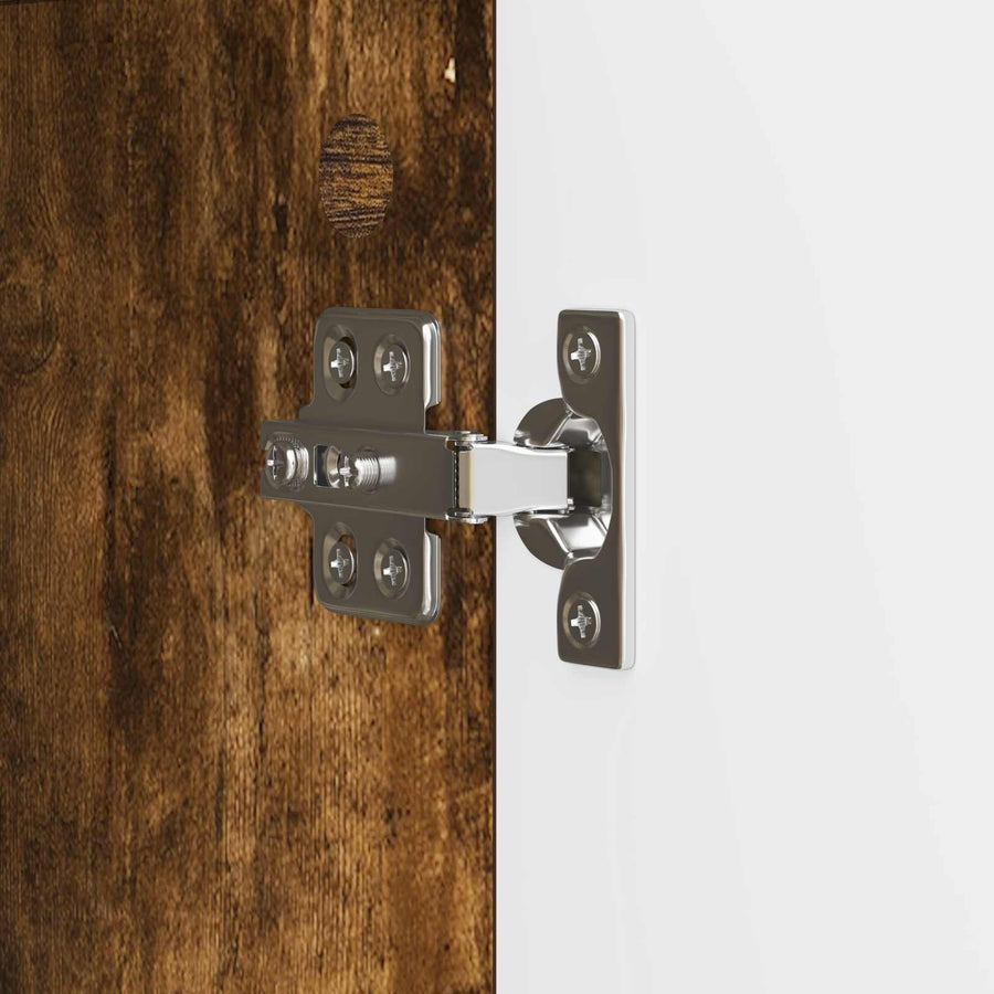 Dressoir Gerookt eiken 89 x 34,5 x 80 cm Bewerkt hout