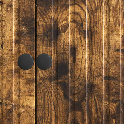 Dressoir Gerookt eiken 89 x 34,5 x 80 cm Bewerkt hout