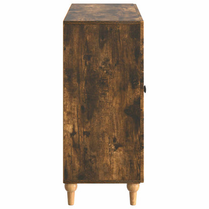 Dressoir Gerookt eiken 89 x 34,5 x 80 cm Bewerkt hout